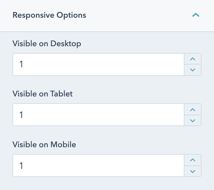Blog slider responsive options allow user to choose how many slides are displayed on desktop, tablet, and mobile