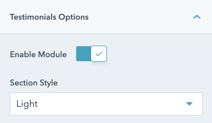 Basic options for enabling the module and modifying the color scheme.